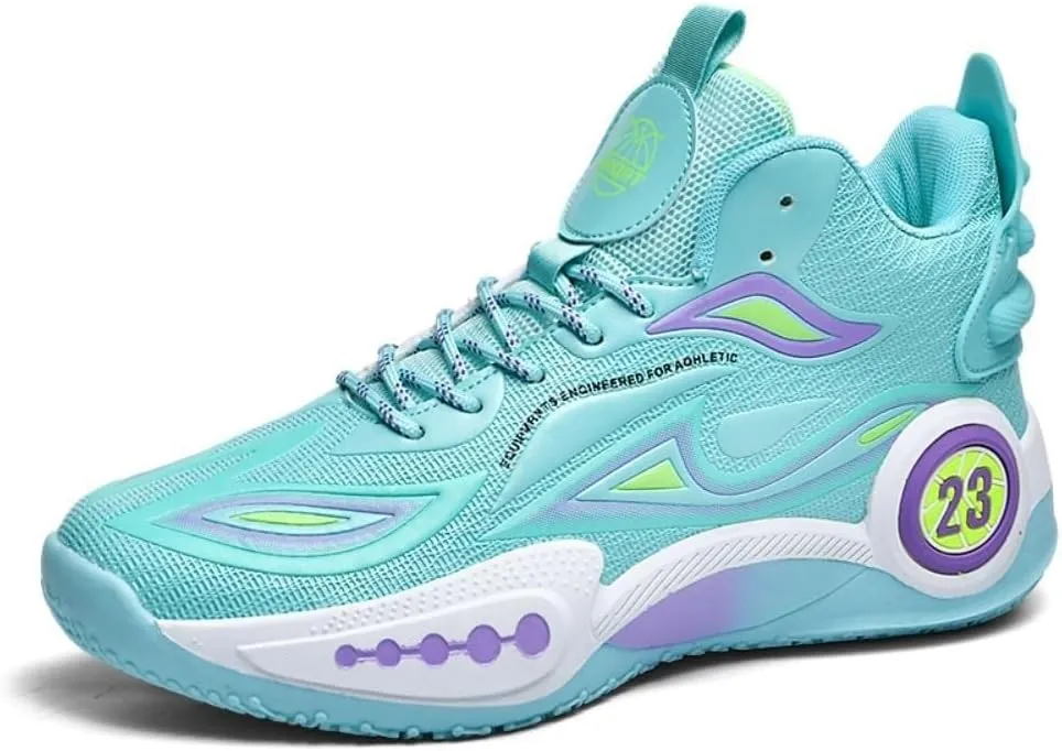 Men's Basketball Shoes with Anti Slip Wear-Resistant Shock-Absorbing Rebound Grip Fashionable Training, Sports Shoes