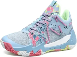 Men's Basketball Shoes with Breathable Mesh High Cut Wear-Resistant, Shock-Absorbing Anti Slip Training Boots