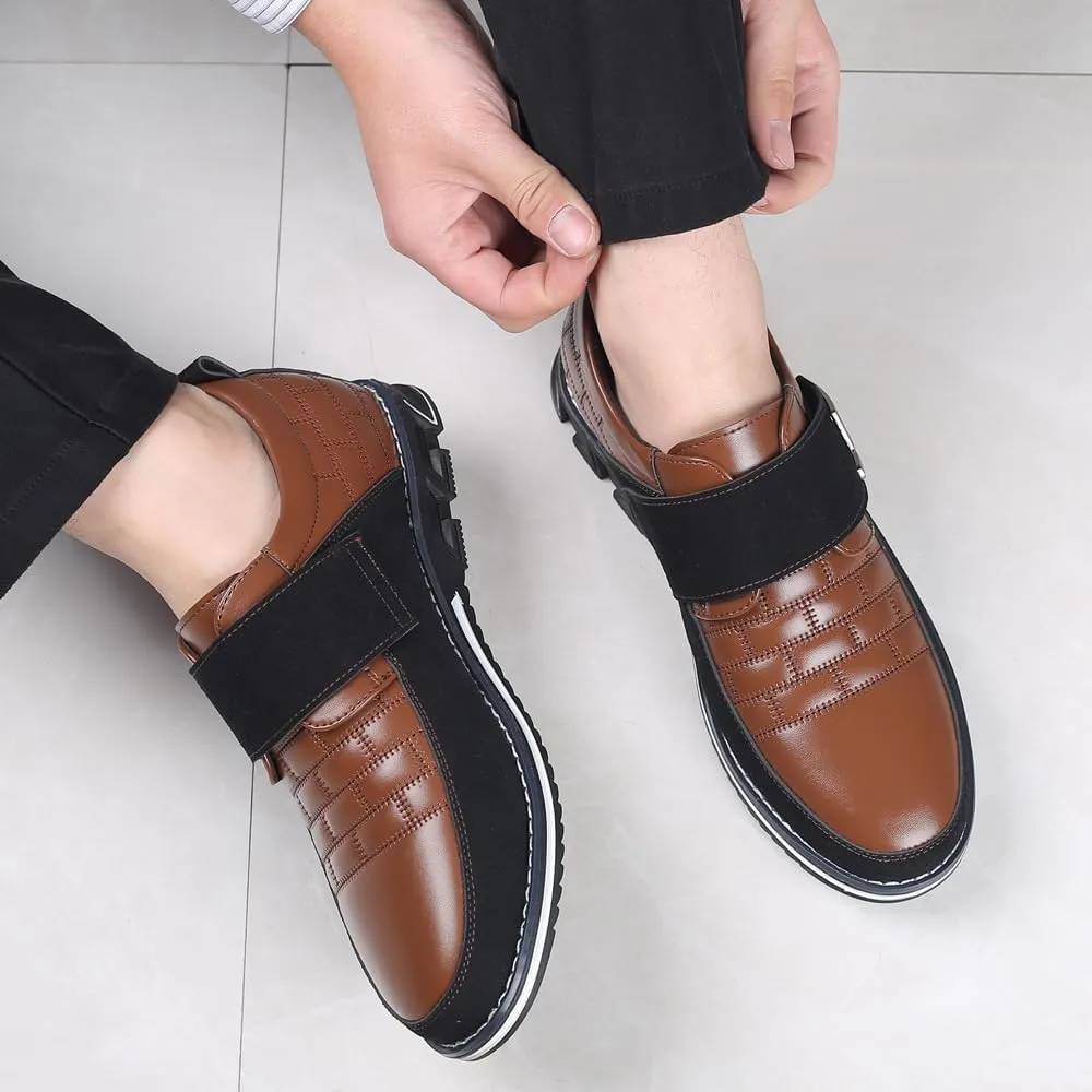 Men's Casual Fashion Loafers Classic Business Leather Loafers Comfortable Breathable Sneaker