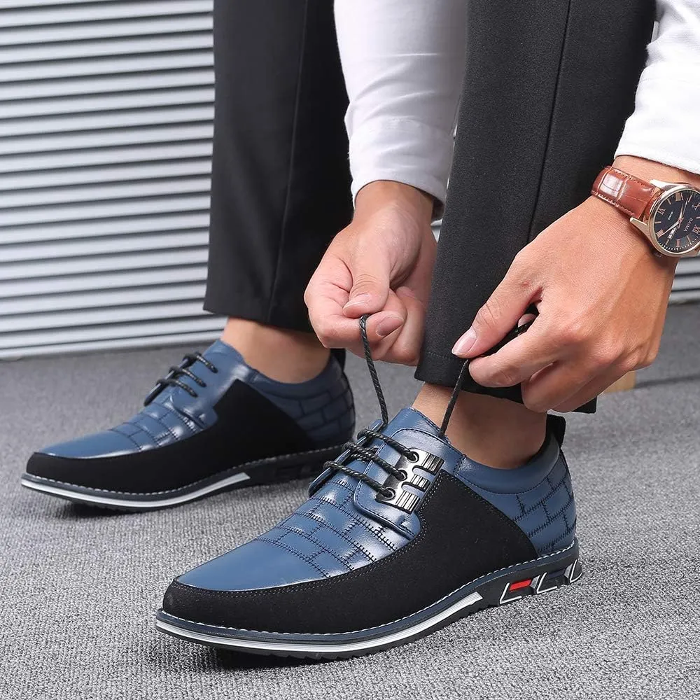Men's Casual Fashion Loafers Classic Business Leather Loafers Comfortable Breathable Sneaker