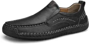 Men's Casual Leather Loafers, Shoes, Slip-in Dress Shoes, Walking Driving Shoes