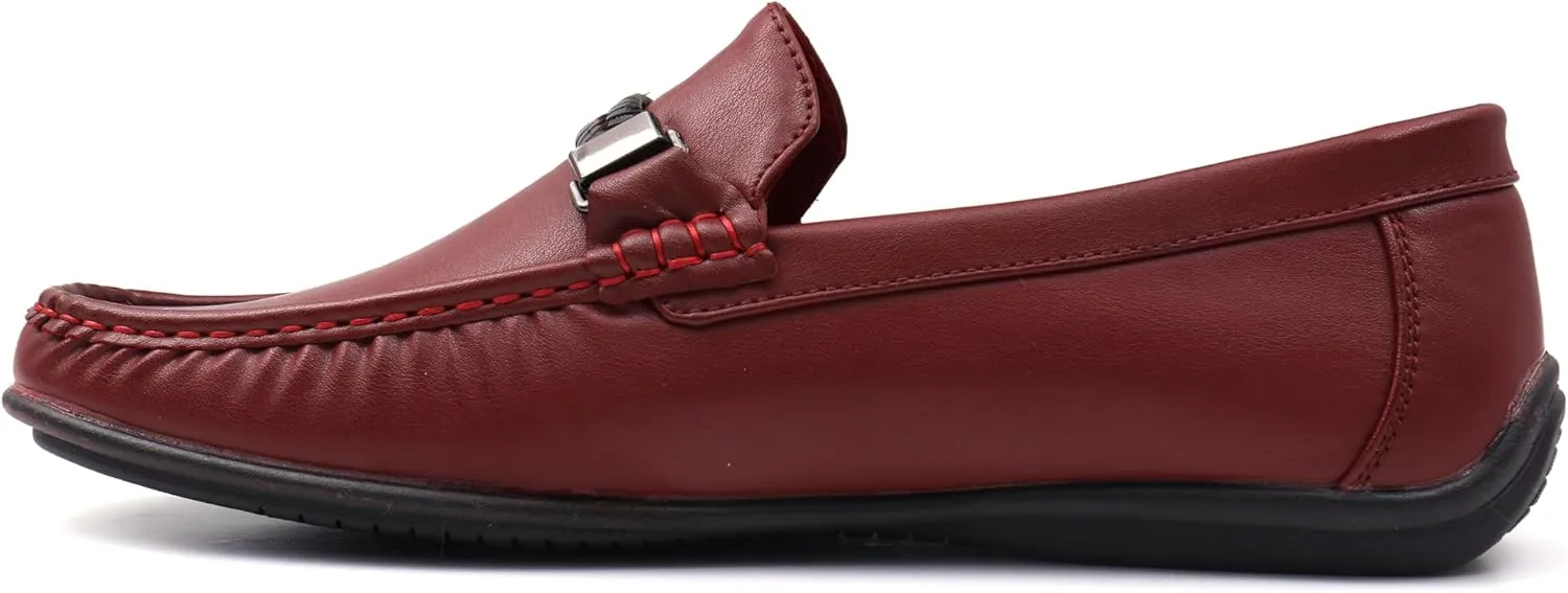 Mens Comfort Loafer, Lightweight Leather Slip on Shoes for Office, Casual Everyday Wear