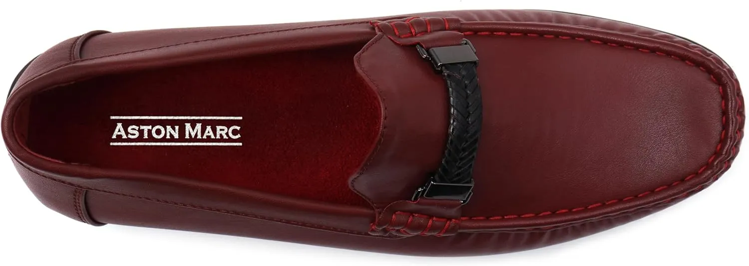 Mens Comfort Loafer, Lightweight Leather Slip on Shoes for Office, Casual Everyday Wear