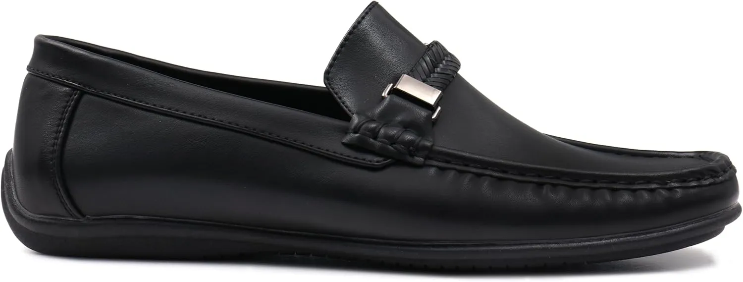 Mens Comfort Loafer, Lightweight Leather Slip on Shoes for Office, Casual Everyday Wear