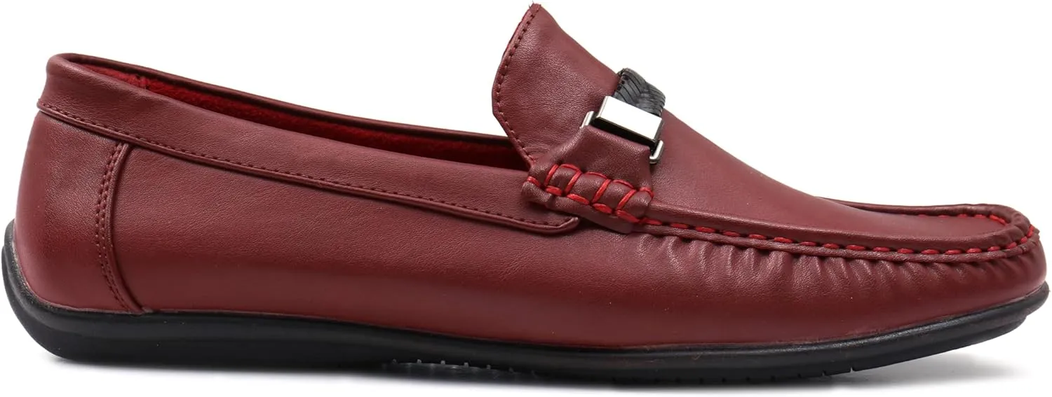 Mens Comfort Loafer, Lightweight Leather Slip on Shoes for Office, Casual Everyday Wear