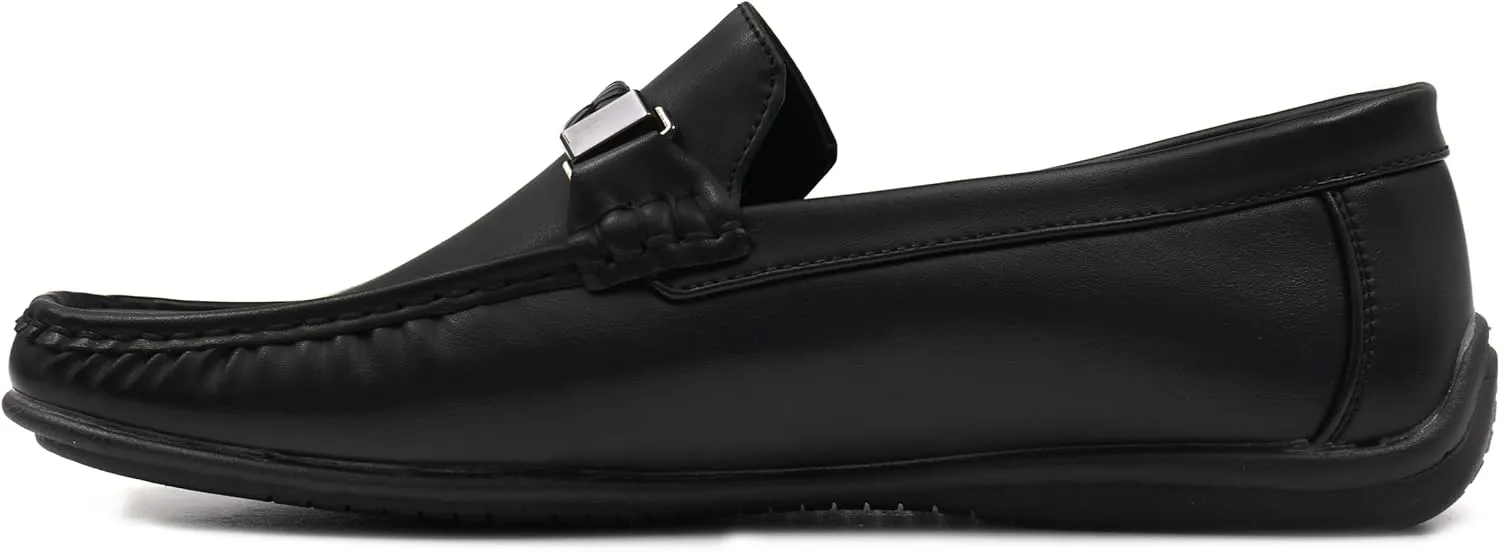 Mens Comfort Loafer, Lightweight Leather Slip on Shoes for Office, Casual Everyday Wear