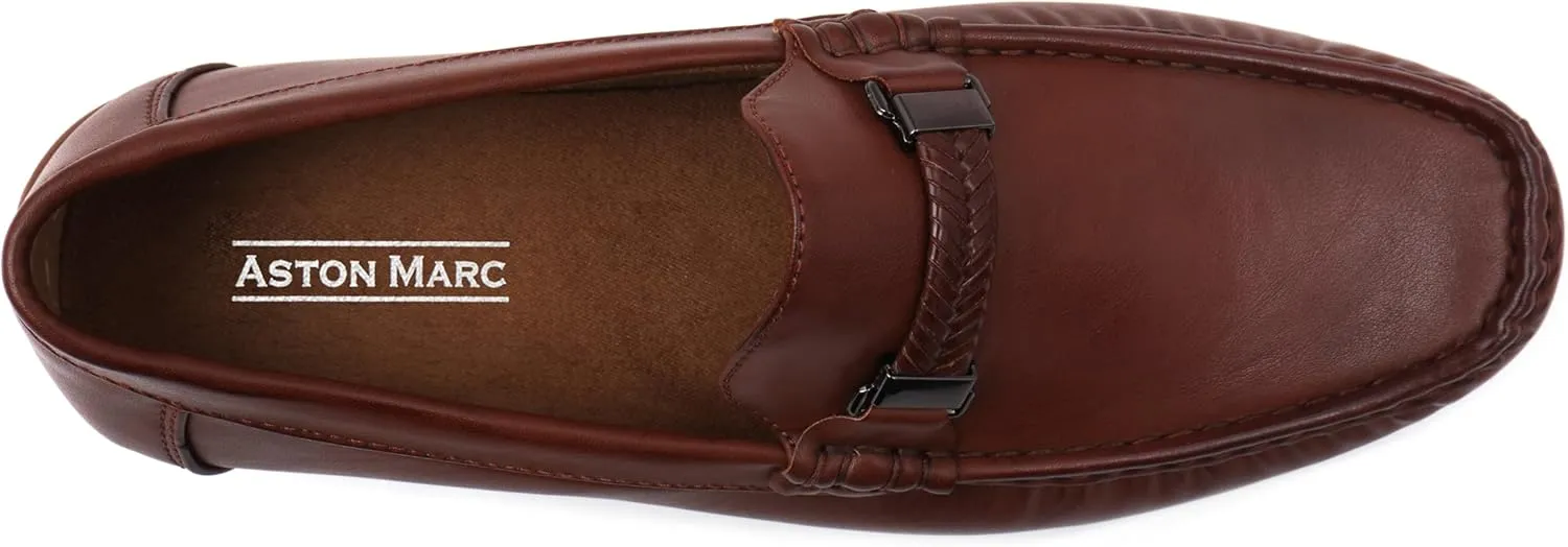 Mens Comfort Loafer, Lightweight Leather Slip on Shoes for Office, Casual Everyday Wear