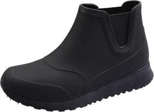 Men's Comfortable Insole Rain Boots Durable Mid Calf Deck Boots Waterproof Non Slip Rain Shoes Men Casual Garden Shoes Lightweight Kitchen Labor Shoe Black Fishing Shoe Water Footwear