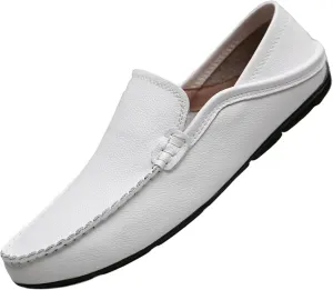 Men's Comfortable Loafers, Flat Shoes, Soft PU Leather Shoes, Lightweight Sliding Sleeves, Penny Loafers