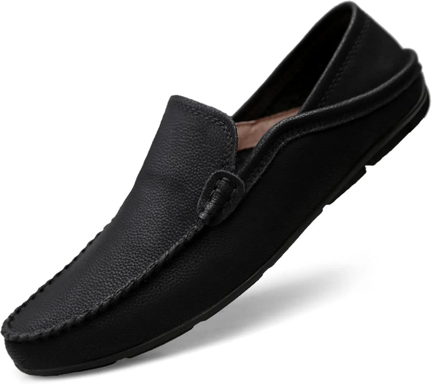 Men's Comfortable Loafers, Flat Shoes, Soft PU Leather Shoes, Lightweight Sliding Sleeves, Penny Loafers