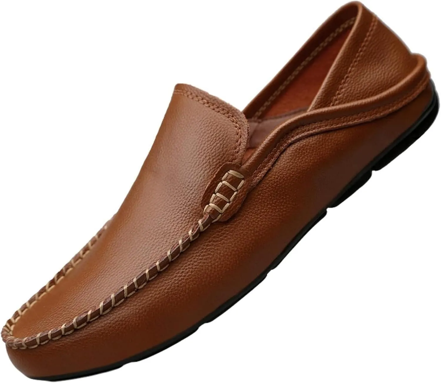 Men's Comfortable Loafers, Flat Shoes, Soft PU Leather Shoes, Lightweight Sliding Sleeves, Penny Loafers