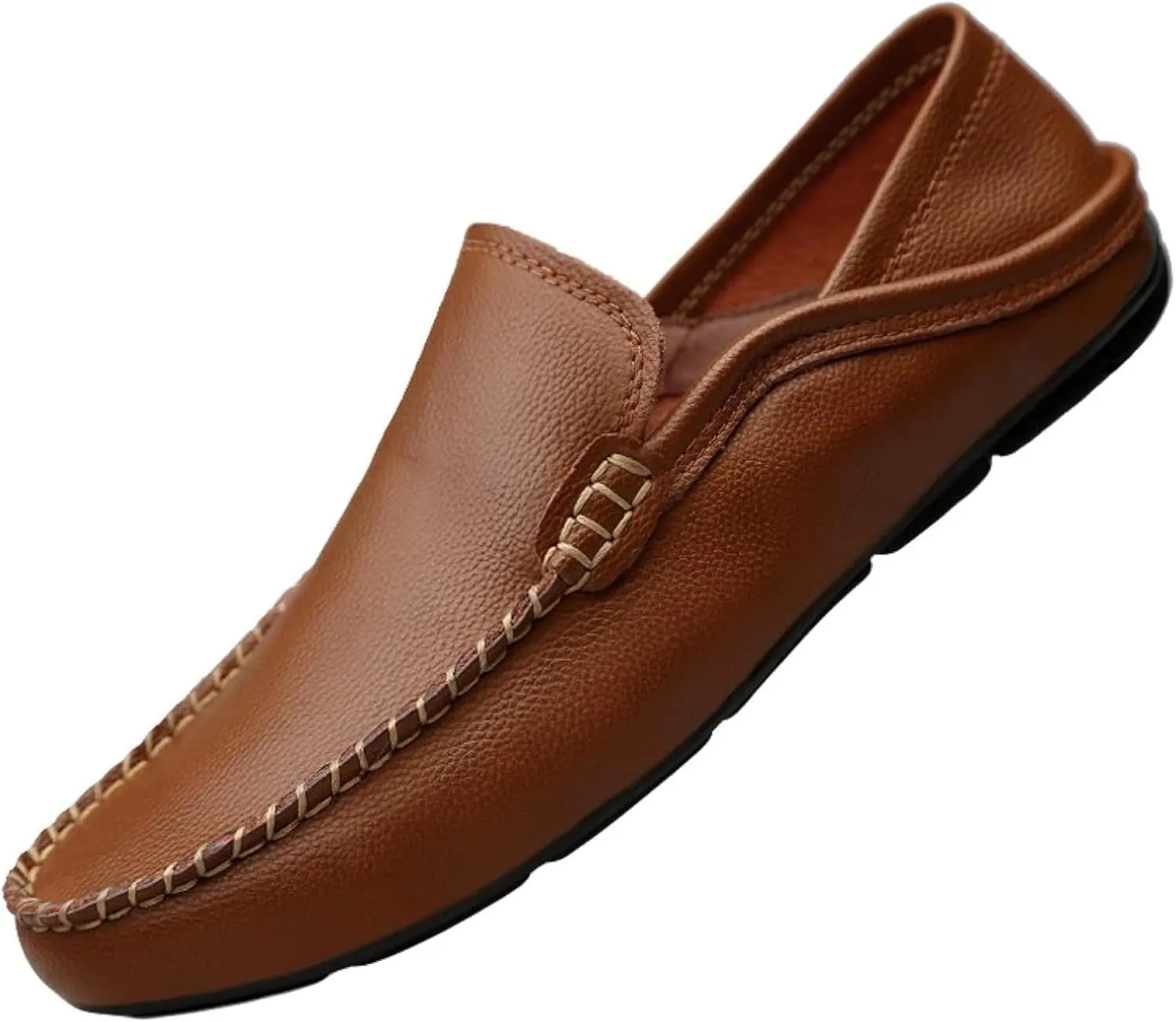 Men's Comfortable Loafers, Flat Shoes, Soft PU Leather Shoes, Lightweight Sliding Sleeves, Penny Loafers