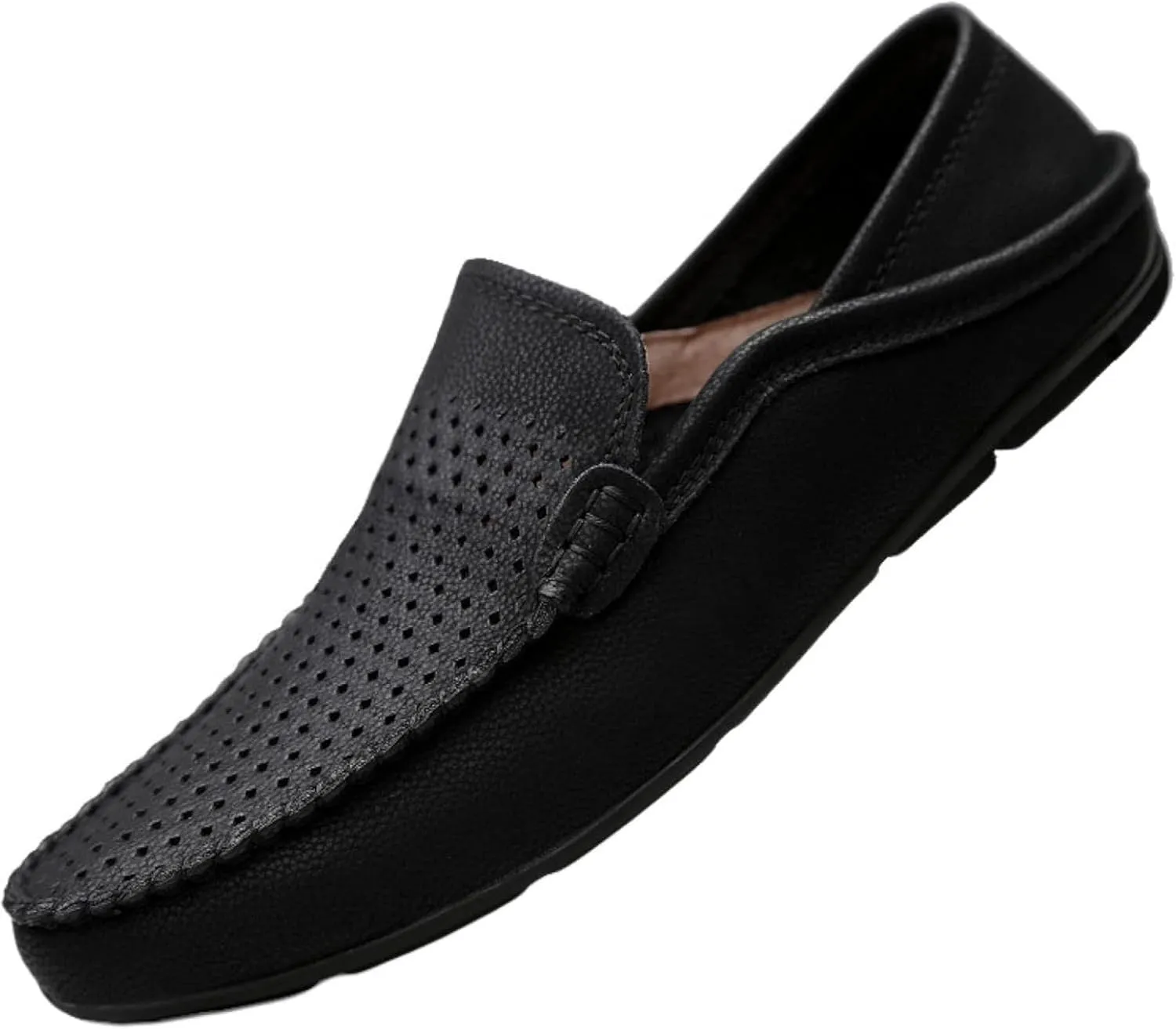 Men's Comfortable Loafers, Flat Shoes, Soft PU Leather Shoes, Lightweight Sliding Sleeves, Penny Loafers