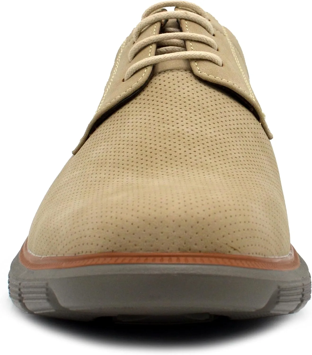 Mens EGLON Oxford, Lightweight Lace Up Sneakers, Casual Perforated Leather Shoes, Comfortable Everyday Wear (Sizes 8-12)