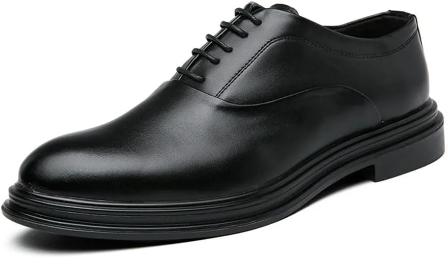Men's Formal Oxford Shoes Casual Lace-up Derbys, Comfortable School Shoes for Boy, Teen in Business, Party and Wedding