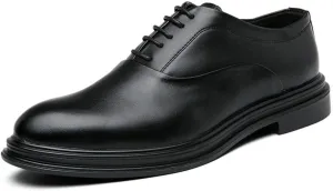 Men's Formal Oxford Shoes Casual Lace-up Derbys, Comfortable School Shoes for Boy, Teen in Business, Party and Wedding