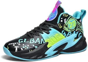 Men's High top Basketball Anti Slip Shock-Absorbing Wear-Resistant Leather Sports Training Boots