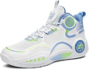 Men's High Top Basketball Shoes Anti Slip Wear-Resistant Shock-Absorbing Lightweight Sports Training Shoes