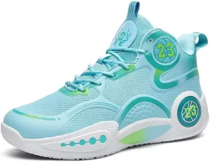 Men's High Top Basketball Shoes Anti Slip Wear-Resistant Shock-Absorbing Lightweight Sports Training Shoes