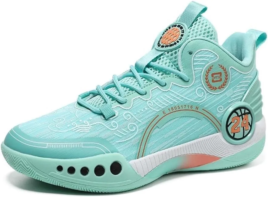 Men's High Top Basketball Shoes are Breathable Non Slip Shock-Absorbing Outdoor Fitness Training Boots