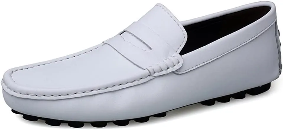 Men's Loafers Penny Driving Loafers Driving Simple Leather Anti-Slip Lightweight Comfortable Fashion Wedding Slip On