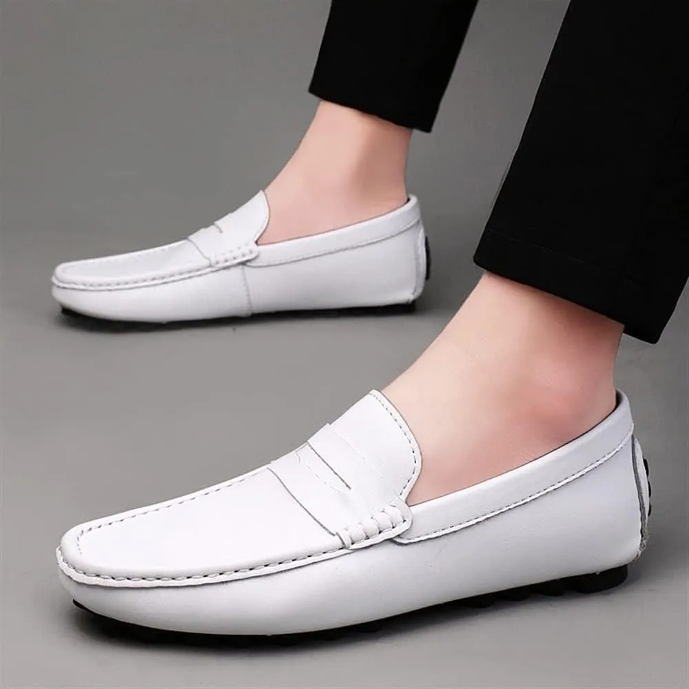 Men's Loafers Penny Driving Loafers Driving Simple Leather Anti-Slip Lightweight Comfortable Fashion Wedding Slip On