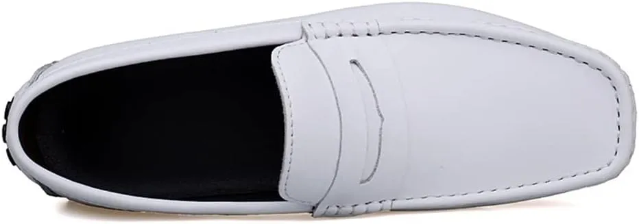 Men's Loafers Penny Driving Loafers Driving Simple Leather Anti-Slip Lightweight Comfortable Fashion Wedding Slip On