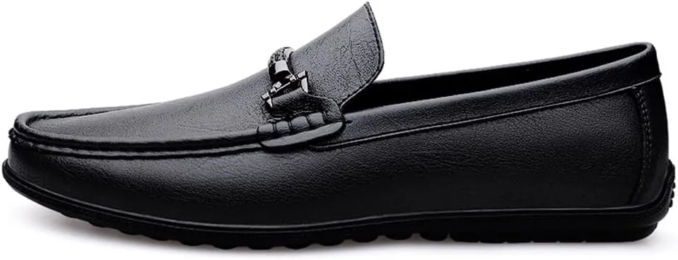 Men's Loafers Penny Loafers Solid Colors Lightweight Leather Flat Heel Lightweight Comfortable Outdoor Slip-ons