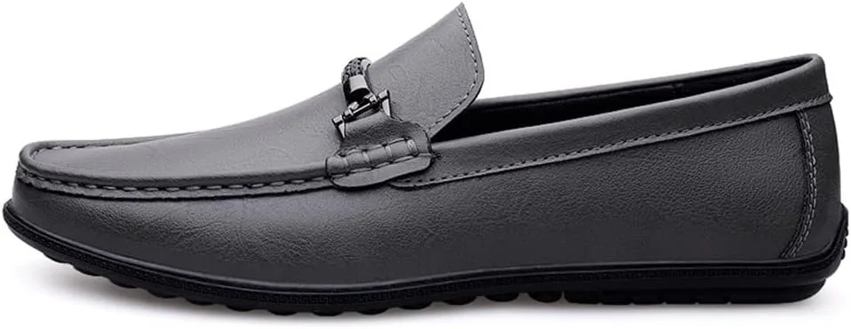 Men's Loafers Penny Loafers Solid Colors Lightweight Leather Flat Heel Lightweight Comfortable Outdoor Slip-ons