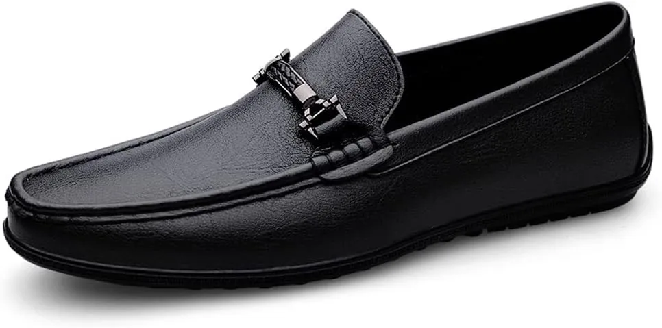 Men's Loafers Penny Loafers Solid Colors Lightweight Leather Flat Heel Lightweight Comfortable Outdoor Slip-ons