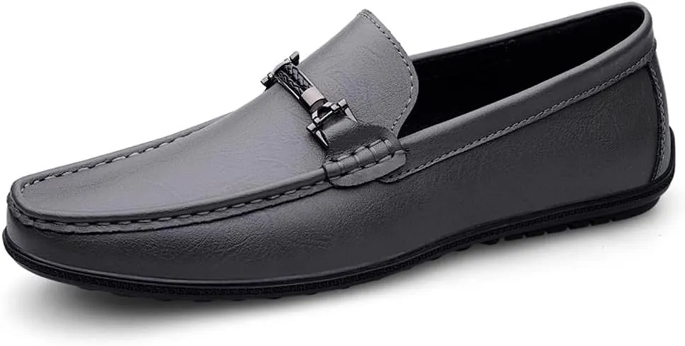 Men's Loafers Penny Loafers Solid Colors Lightweight Leather Flat Heel Lightweight Comfortable Outdoor Slip-ons
