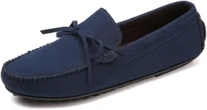 Mens Loafers Round Toe PU Leather Driving Loafers Comfortable Resistant Lightweight Walking Fashion Slip On