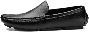 Mens Loafers Shoe Solid Color Round Toe Faux Leather Driving Loafers Lightweight Comfortable Anti-Slip Prom Slip-on