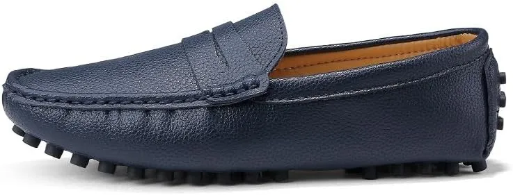 Men's Loafers Shoes Square Toe PU Leather Penny Driving Loafers Comfortable Resistant Anti-Slip Walking Prom Slip On