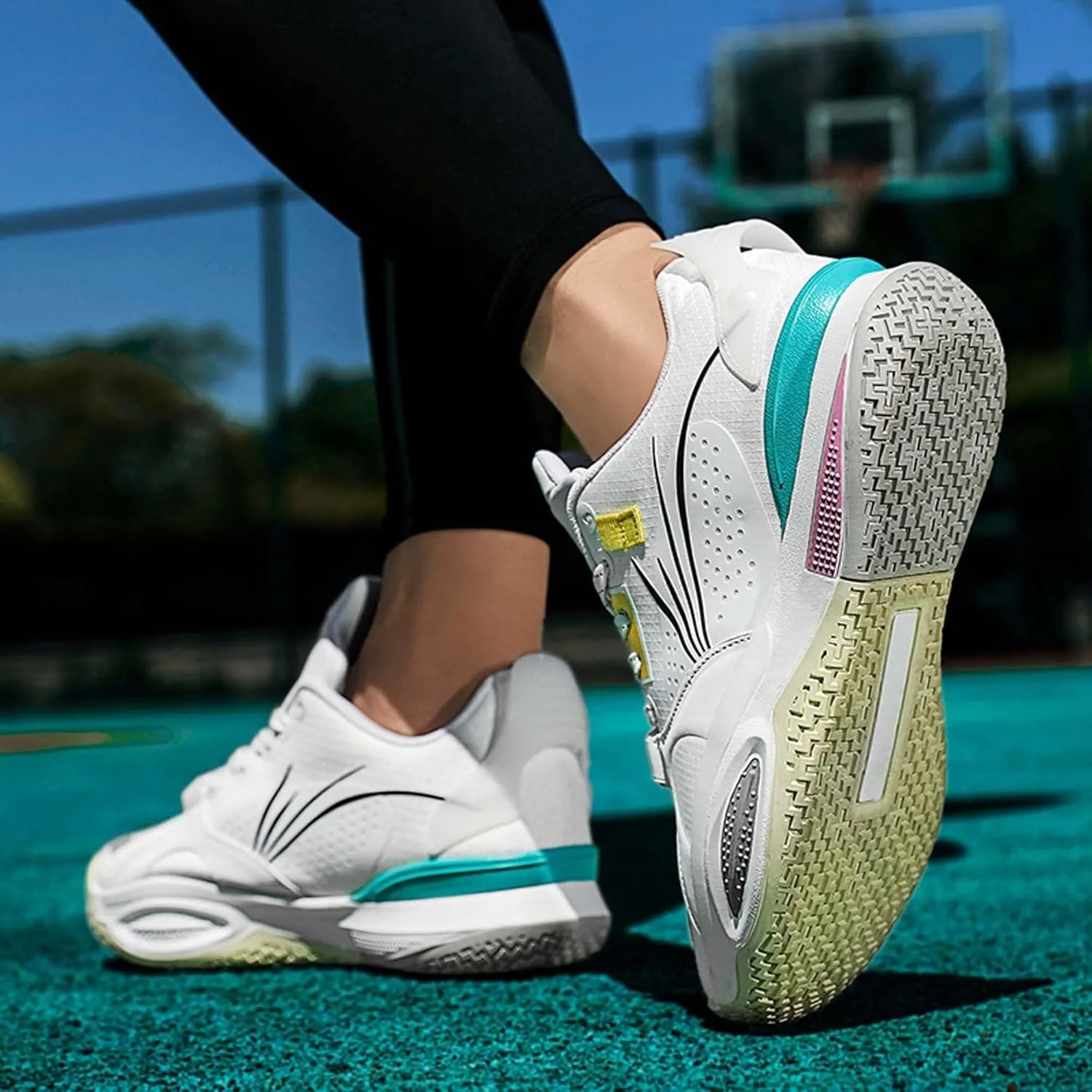 Men's Low Top Basketball Shoes are Lightweight Shock-Absorbing Anti Slip Grip Outdoor Sports Training Boots