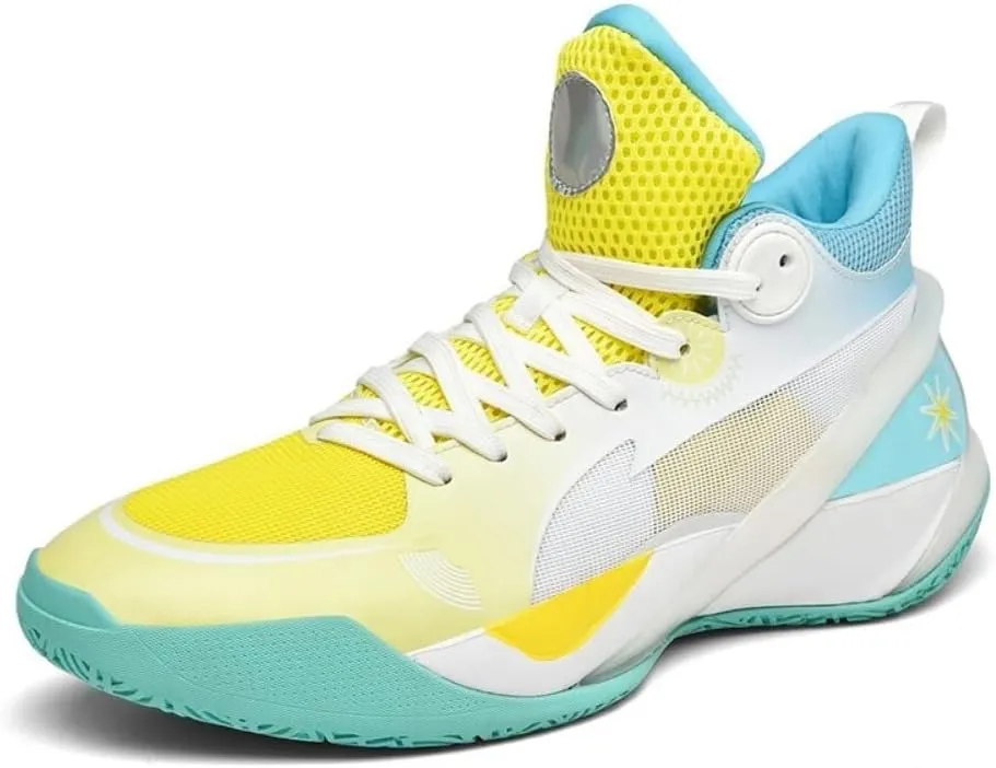 Men's Mesh Basketball Shoes with Shock-Absorbing Soft Sole Durable Fashionable Training Boots