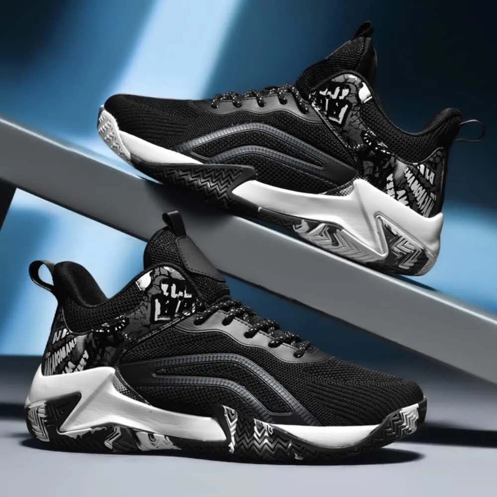 Men's Oversized Basketball Shoes are Lightweight Anti Slip Shock-Absorbing Rebound Grip Sports Training Boots