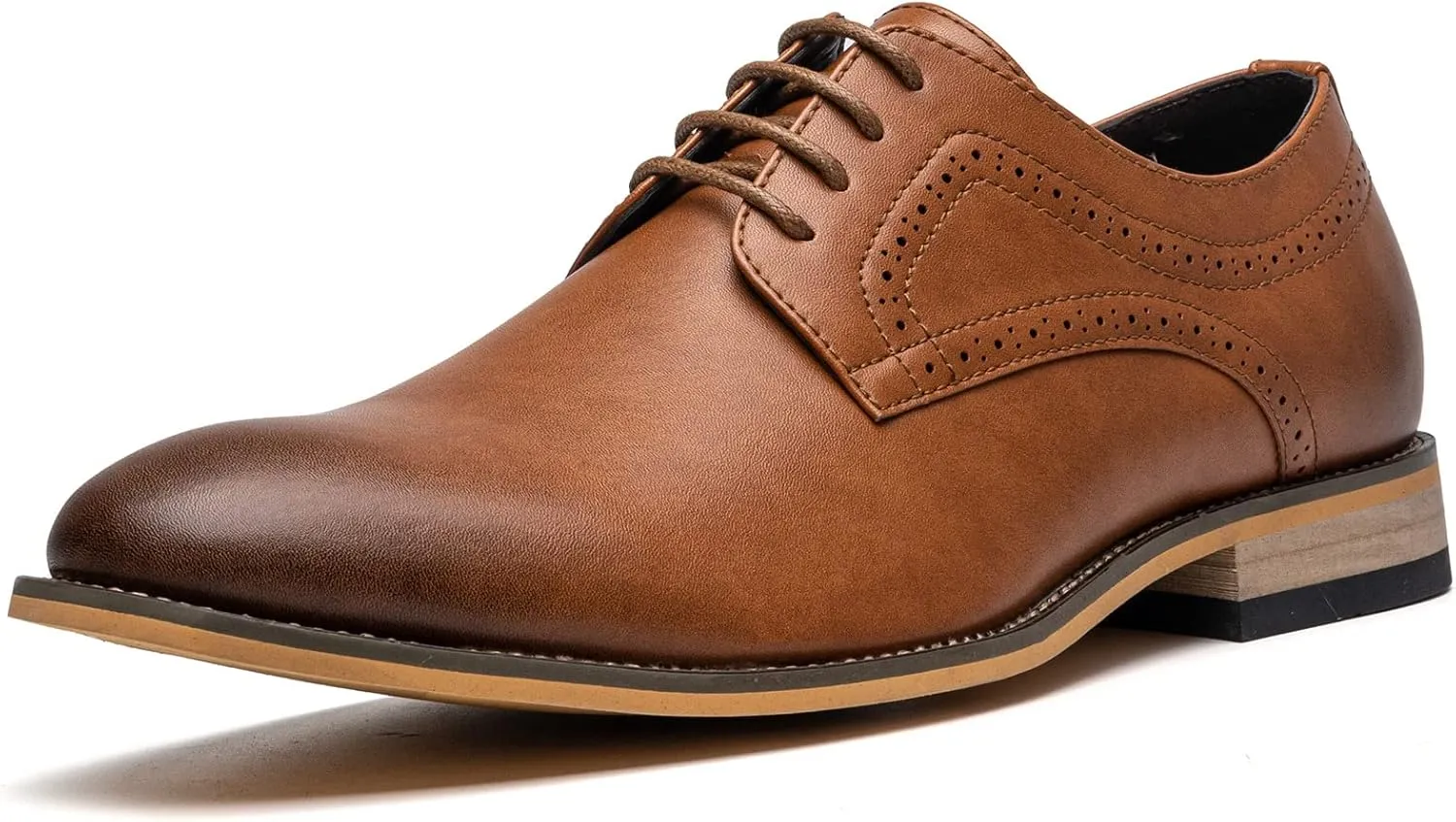 Men's Oxford Formal Dress Shoes Comfortable Classic Business Lace Up Derby Plain Toe