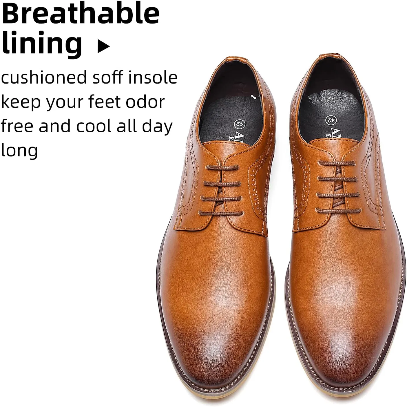 Men's Oxford Formal Dress Shoes Comfortable Classic Business Lace Up Derby Plain Toe