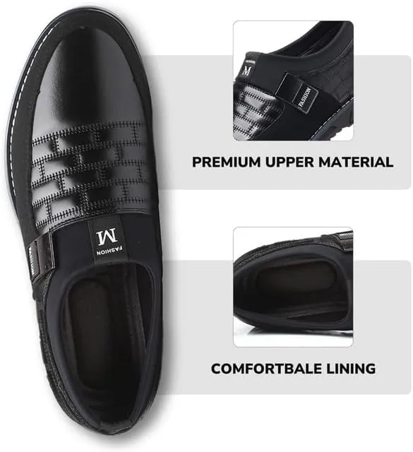 Men??s Oxford No-Stripe Orthopedic Leather Shoes Derby Formal Business Dress Sneakers Casual Walking Driving Slip-on Loafers