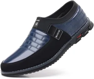 Men??s Oxford No-Stripe Orthopedic Leather Shoes Derby Formal Business Dress Sneakers Casual Walking Driving Slip-on Loafers