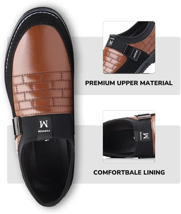 Men??s Oxford No-Stripe Orthopedic Leather Shoes Derby Formal Business Dress Sneakers Casual Walking Driving Slip-on Loafers