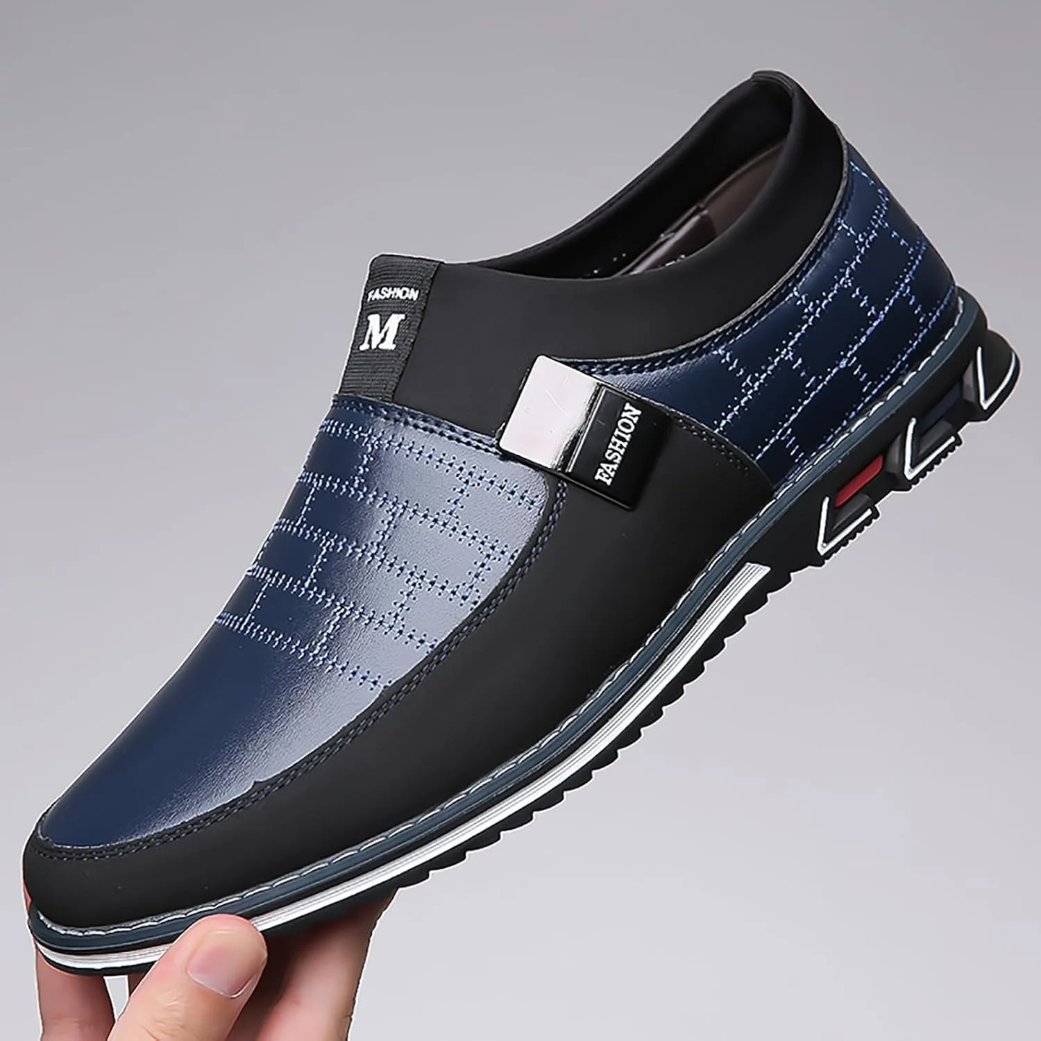 Men's Oxford Shoes Classic Leather Loafers with Business Casual Style Anti-Slip and wear-Resistant Design