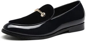 Men's Slip-On Dress Shoes - Premium Business Casual Loafers for Office/Party, Comfortable Driving Shoes with Flexible Flat Sole