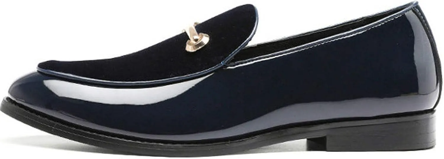Men's Slip-On Dress Shoes - Premium Business Casual Loafers for Office/Party, Comfortable Driving Shoes with Flexible Flat Sole