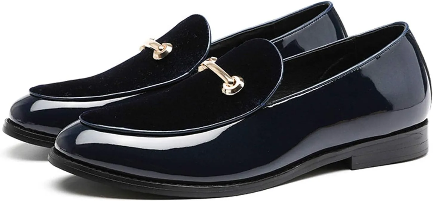 Men's Slip-On Dress Shoes - Premium Business Casual Loafers for Office/Party, Comfortable Driving Shoes with Flexible Flat Sole
