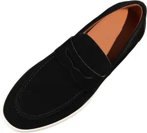 Men's Slip On Loafers Comfortable Soft Sole Suede Driving Shoes Breathable Lightweight Walking Travel Work Casual