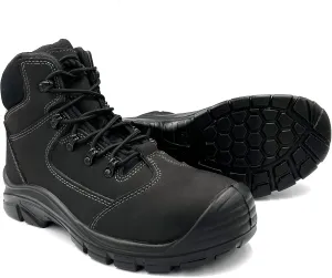 Men's Steel Toe Boots Safety Boots for Construction Punch Proof Oil Resistance Static Dissipative Leather Steel Toe Shoes