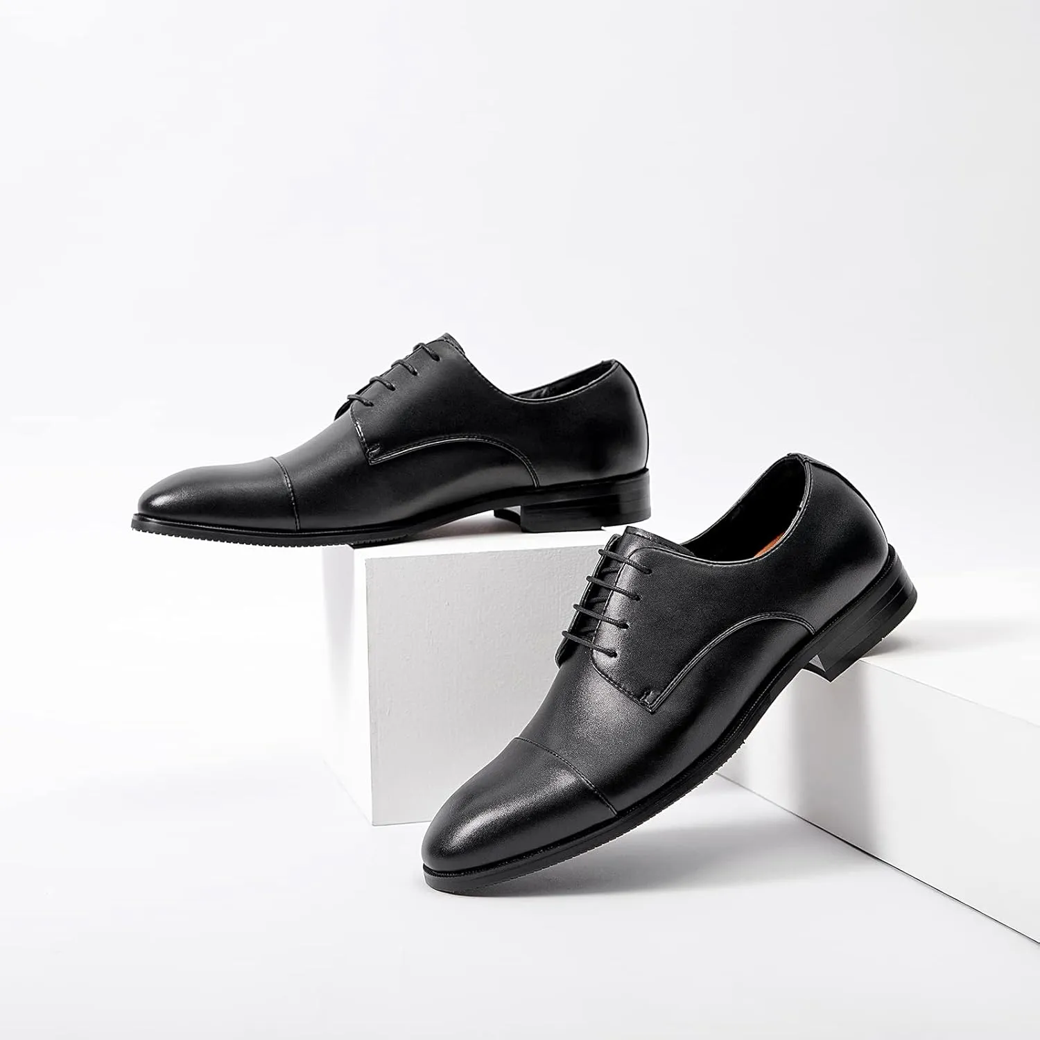 Men's Wingtip Dress Shoes Classic Italy Formal Oxford Shoes Modern Cap Toe Derby Shoes