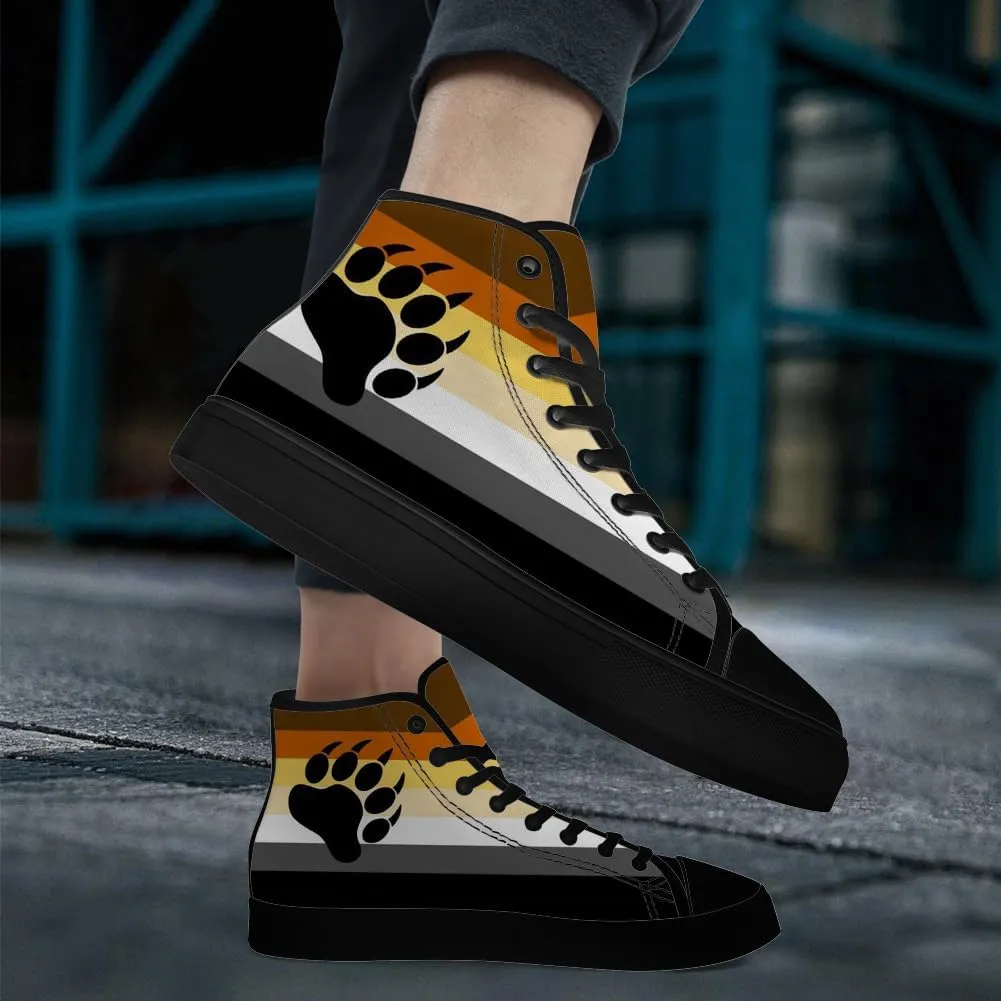 Men's Women's High Top Sneakers LGBTQ Canvas Shoes LGBT Flag Shoes Gifts for Men Women